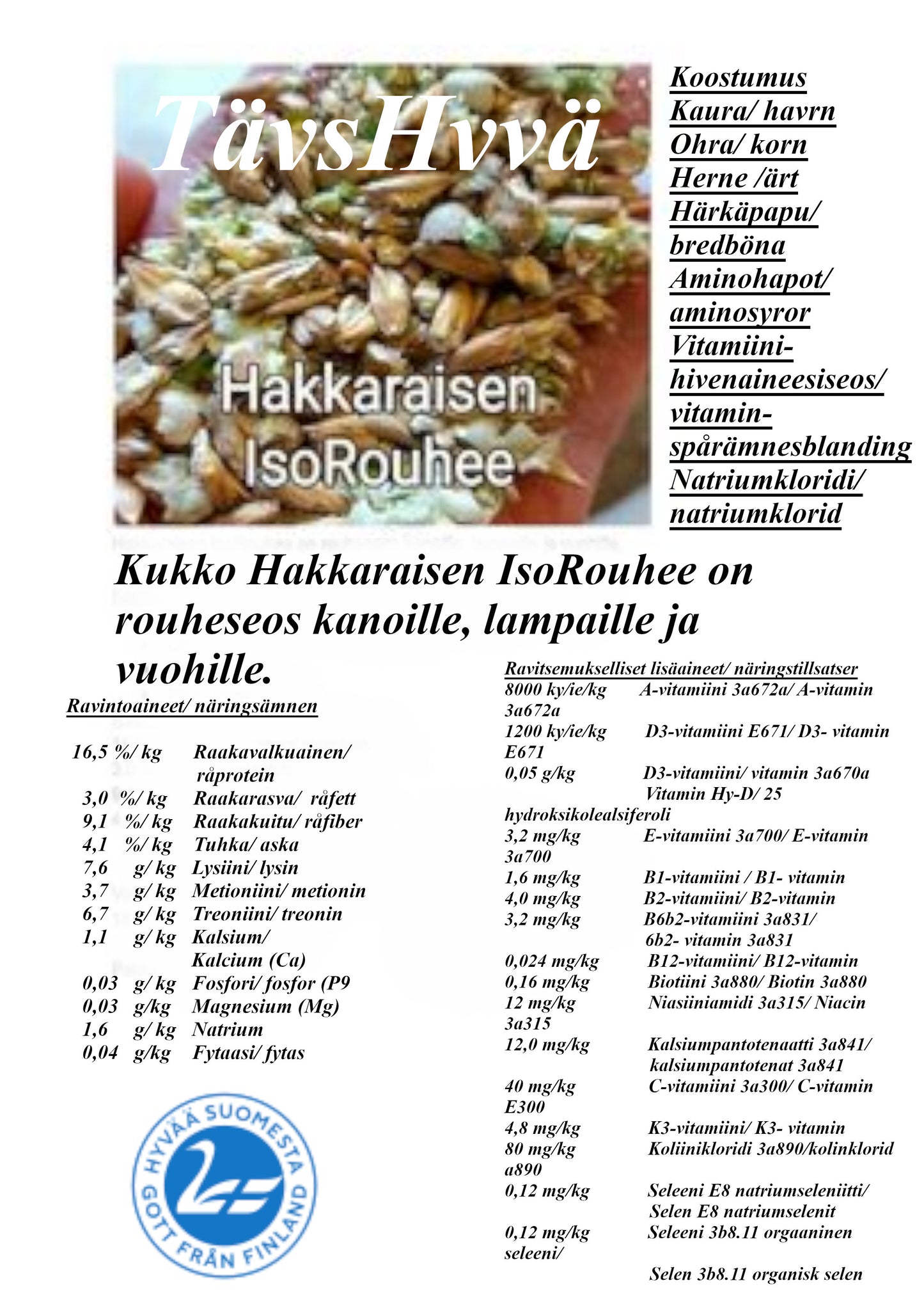 Kukko Hakkaraisen IsoRouhee TäysHyvä