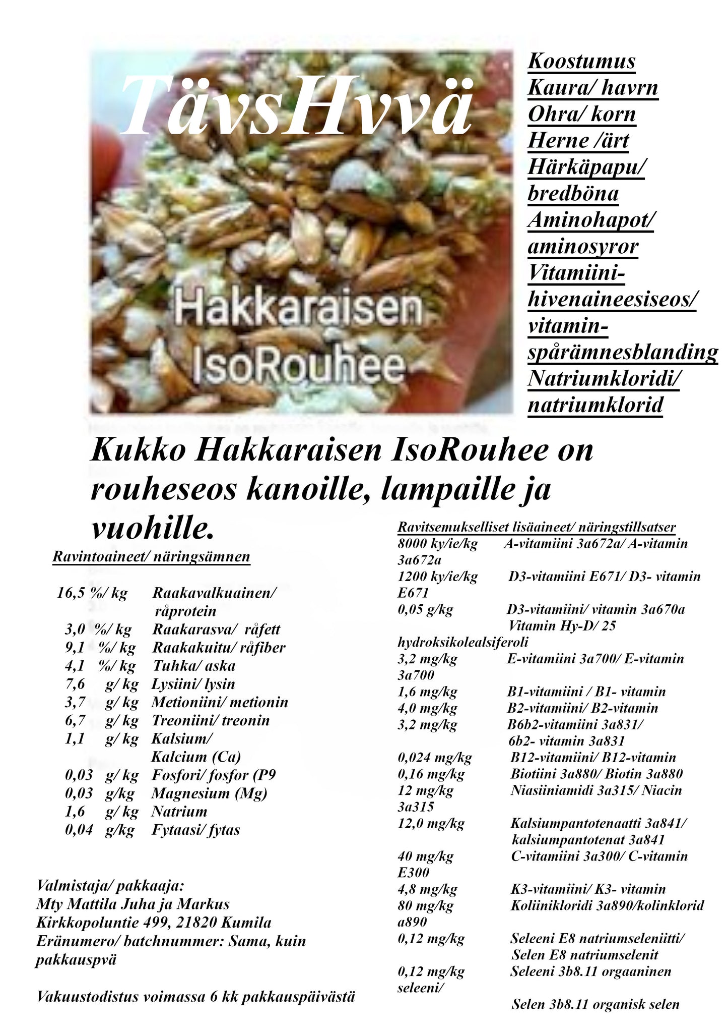 Kukko Hakkaraisen IsoRouhee TäysHyvä